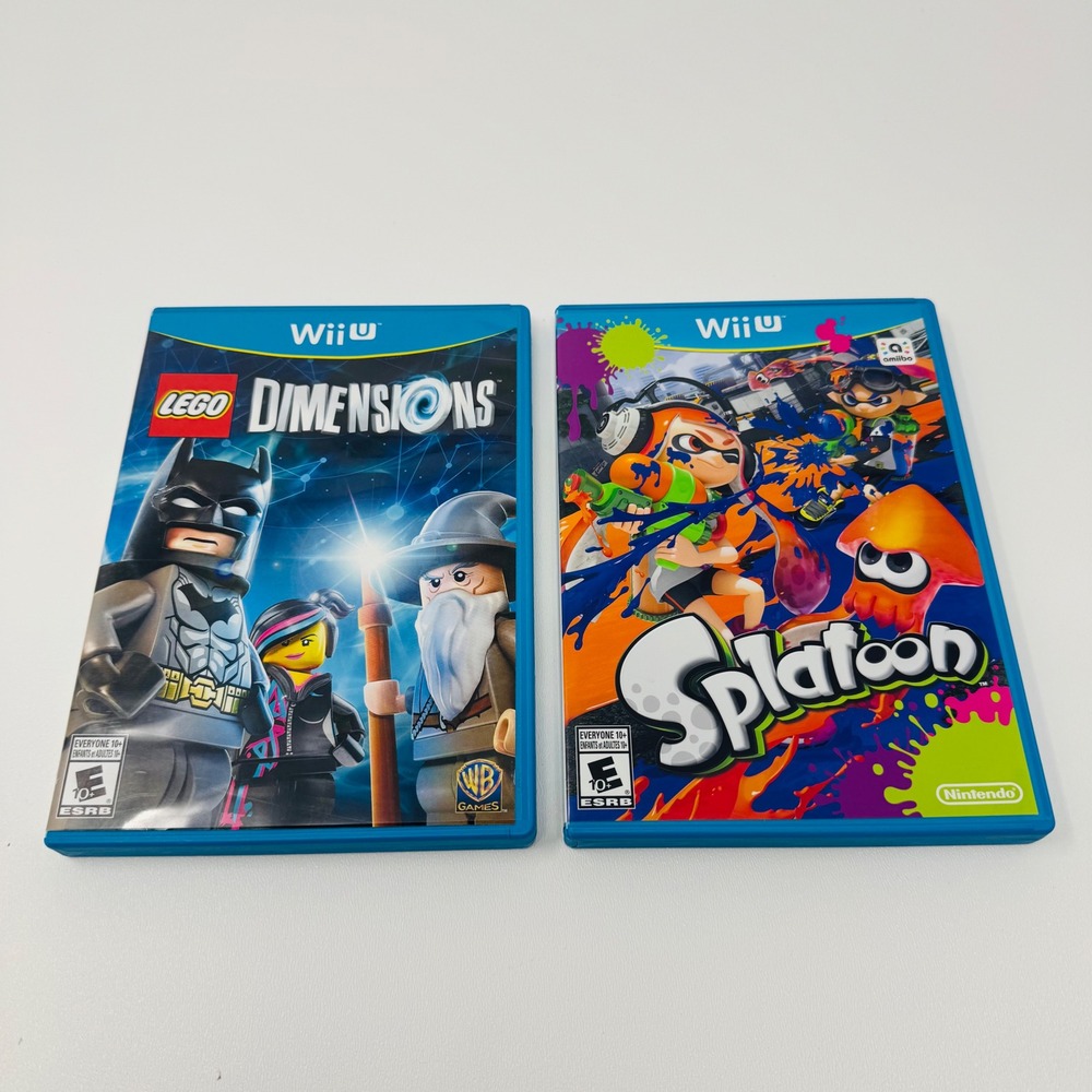 Nintendo Wii U Game Lot LEGO Dimensions and‎ Splatoon Video Games Bundle